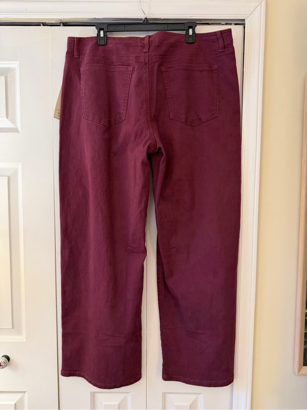 No Boundaries Women's Burgundy Wide Leg Jeans, sz XXL (20) - Picture 7 of 7